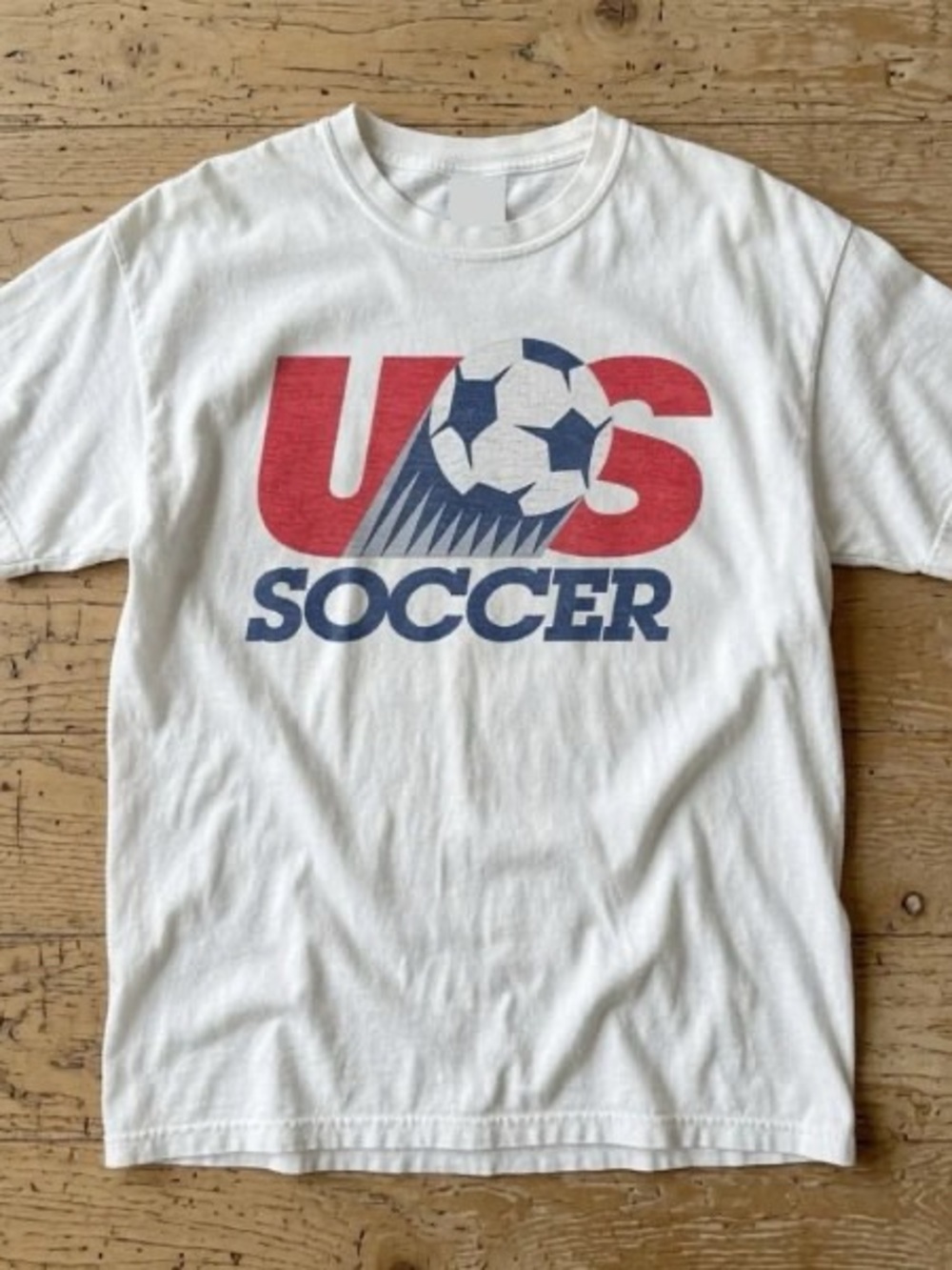 USA Soccer World White Graphic T Shirt
